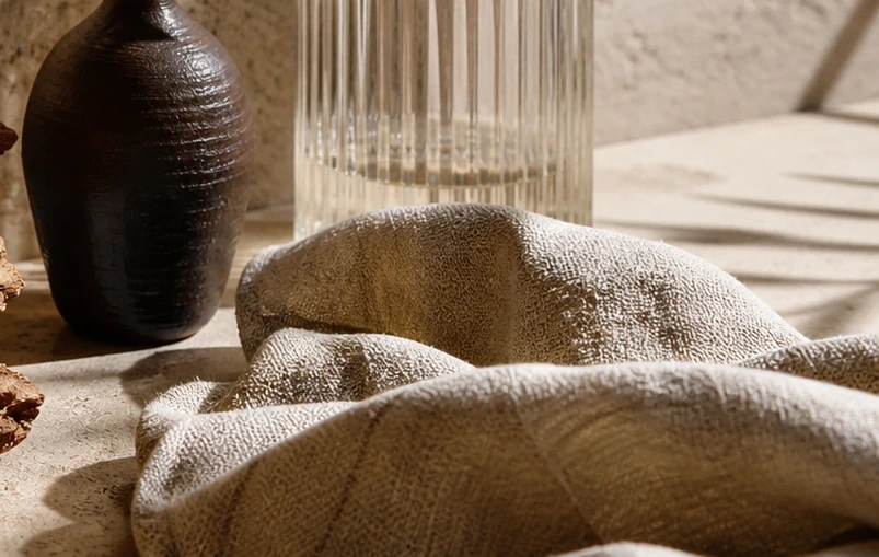 Soft textured natural fabric